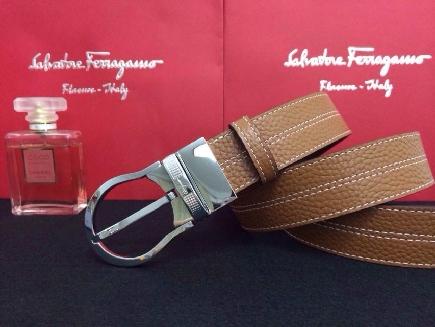 Ferragamo Gentle Monster leather belt with double gancini buckle GM073